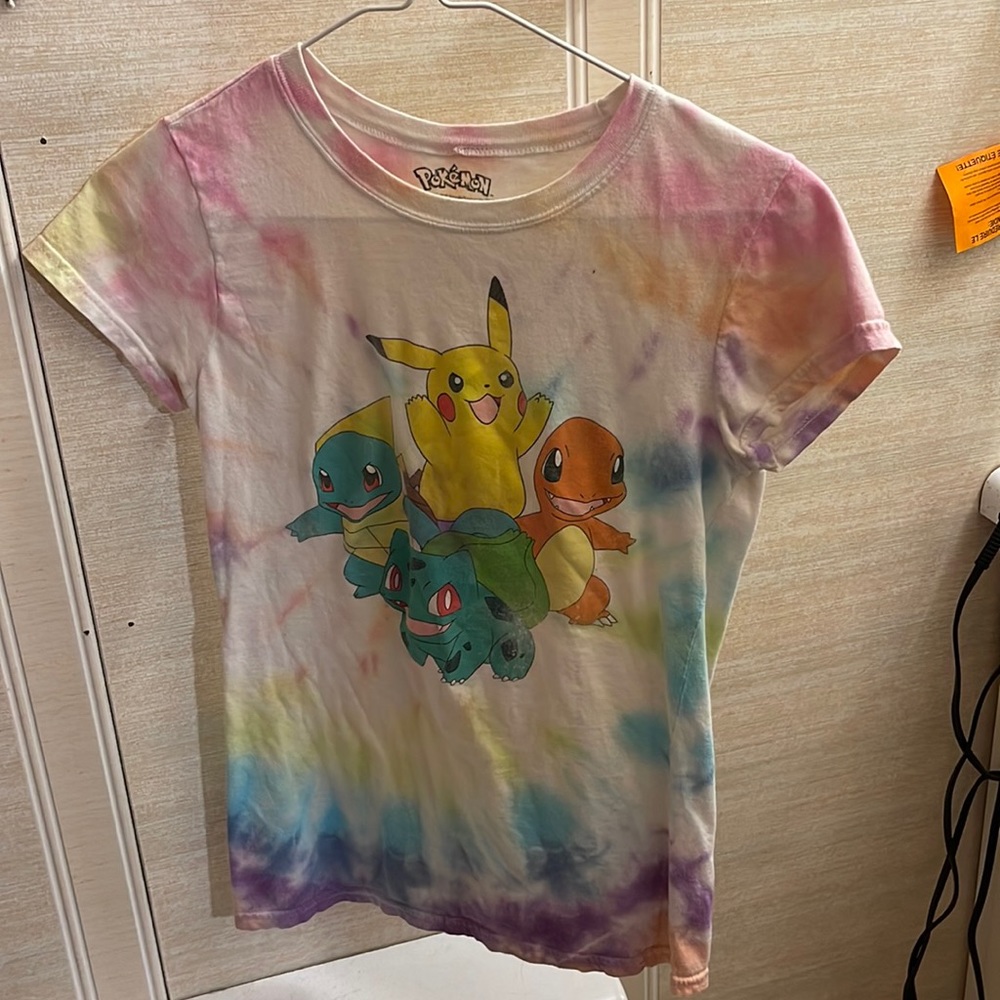 handmade tie dye Pokémon shirt